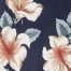 Hibiscus Cotton Short Sleeve Shirt, Navy, swatch